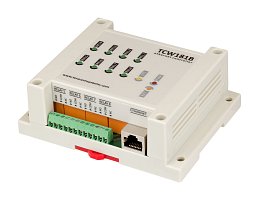 TCW181B-CM | Ethernetový digitální IO modul, 8x relé, 1x DI