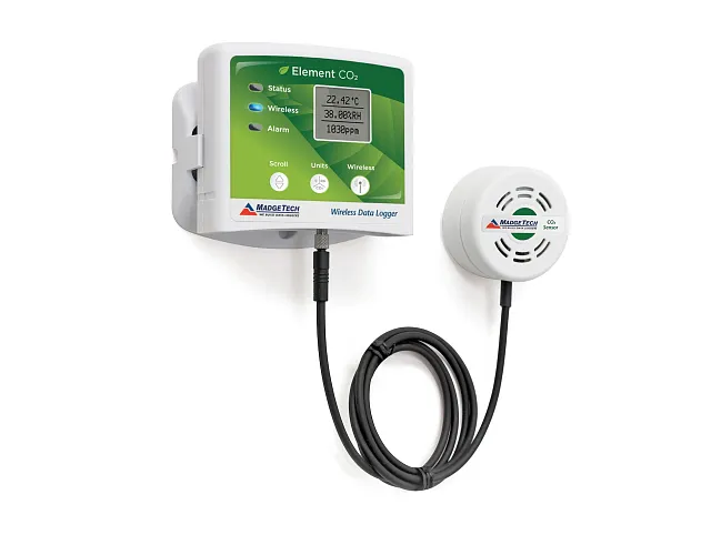 Element-CO2 | Bezdrátový data logger CO2, teploty a vlhkosti s displejem, externí CO2 čidlo